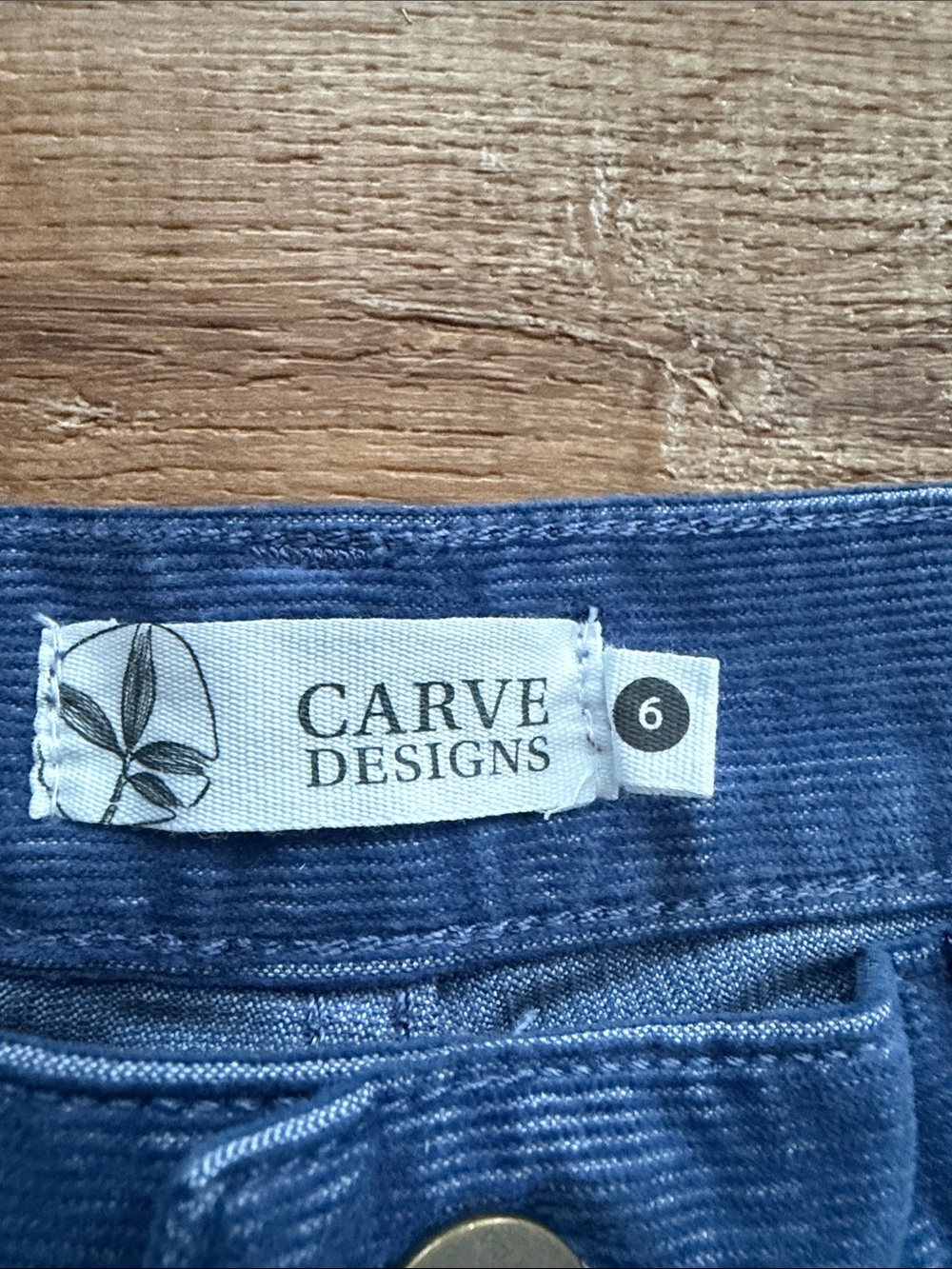 Carve Designs blue Corduroy Frayed Hem Shorts - Picture 2 of 5